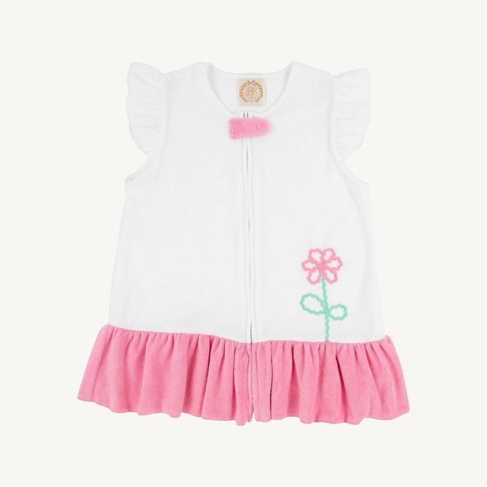 NEW THE BEAUFORT BONNET COMPANY girl's worth ave camille cover-up in white